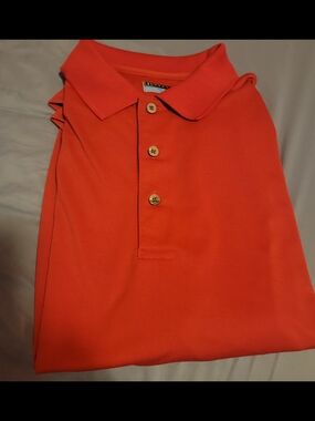 PGA Tour Men's Coral-Orange Golf Polo